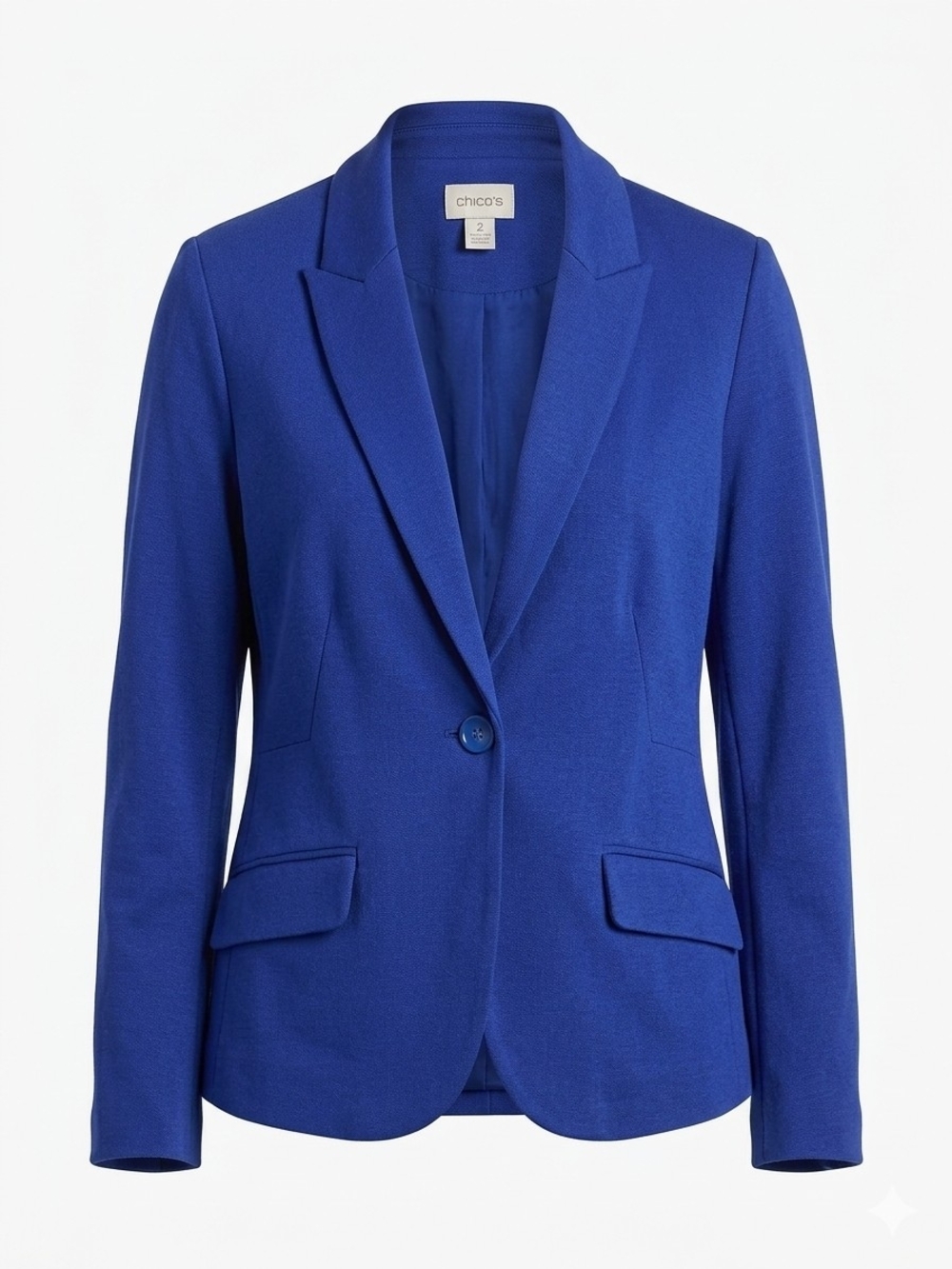 Chico's Cobalt Blue Single-Button Blazer